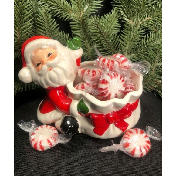 Vtg MCM Christmas Santa With Toy Bag~ Ceramic Planter~ Ron Gordon Designs~taiwan - Picture 1 of 7